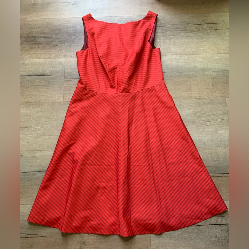 Isaac Mizrahi Red A-Line Fit and Flare Dress
